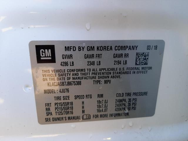Photo 10 from auction – 2018 BUICK ENCORE PRE with VIN KL4CJASB7JB675388