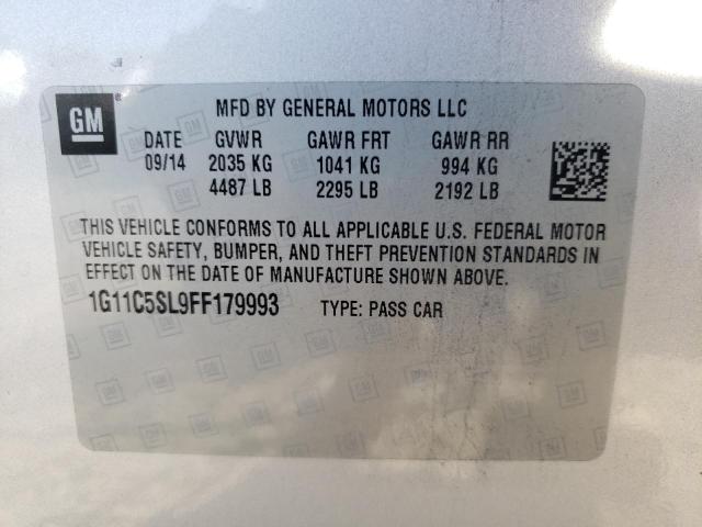 Photo 10 from auction – 2015 CHEVROLET MALIBU 1LT with VIN 1G11C5SL9FF179993