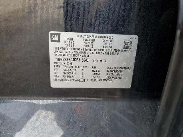 Photo 10 from auction – 2016 CHEVROLET TAHOE SPEC with VIN 1GNSKFEC4GR315843