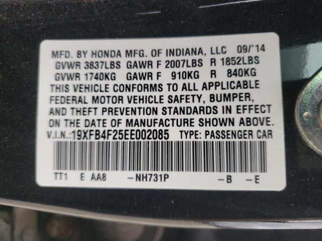 Photo 10 from auction – 2014 HONDA CIVIC HYBR with VIN 19XFB4F25EE002085