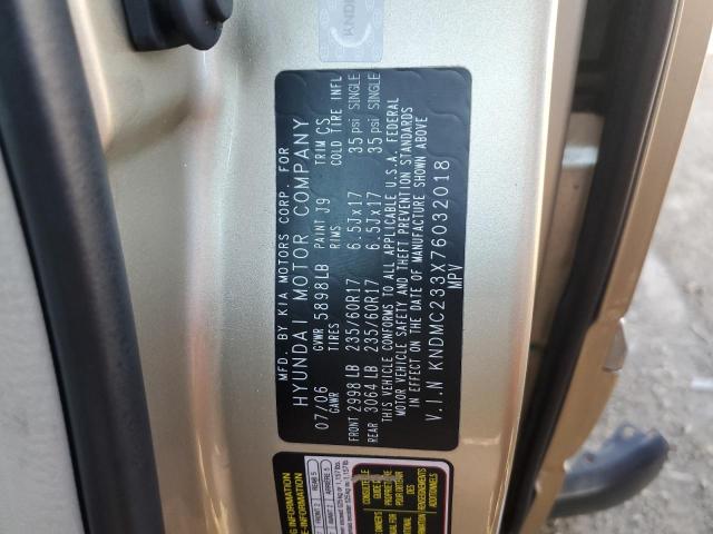 Photo 10 from auction – 2007 HYUNDAI ENTOURAGE with VIN KNDMC233X76032018