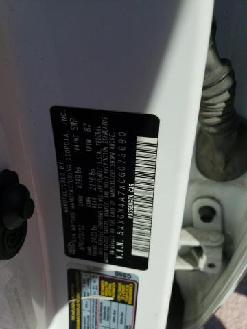 Photo 10 from auction – 2012 KIA OPTIMA EX with VIN 5XXGN4A7XCG073690
