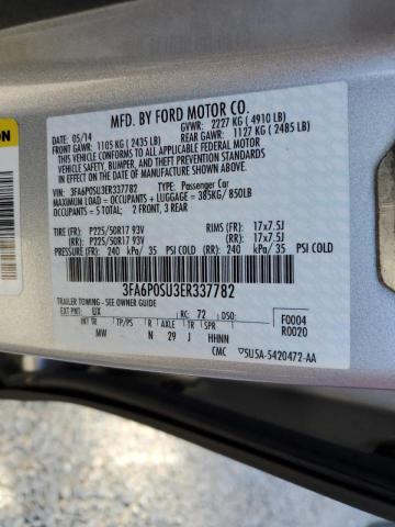 Photo 10 from auction – 2014 FORD FUSION TIT with VIN 3FA6P0SU3ER337782