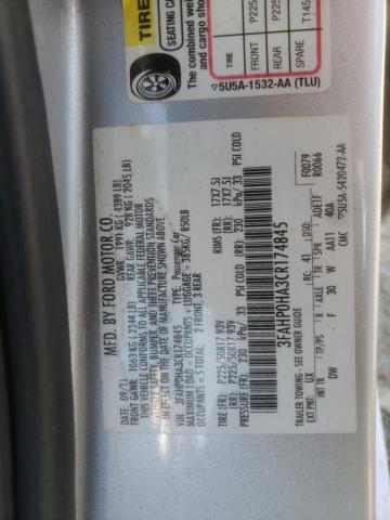 Photo 10 from auction – 2012 FORD FUSION SE with VIN 3FAHP0HA3CR174845
