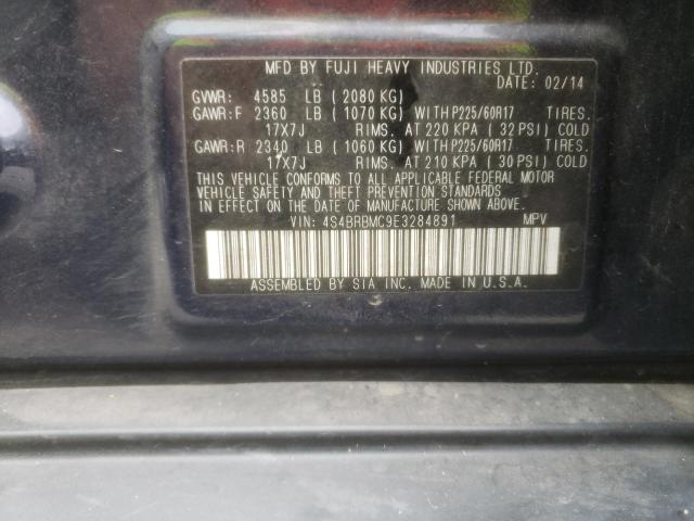 Photo 10 from auction – 2014 SUBARU OUTBACK 2. with VIN 4S4BRBMC9E3284891