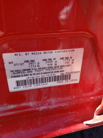 Photo 10 from auction – 2008 MAZDA 3 I with VIN JM1BK32F381793595