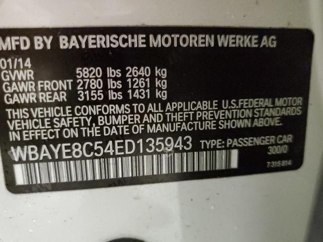 Photo 10 from auction – 2014 BMW 750 LI with VIN WBAYE8C54ED135943