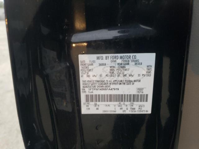 Photo 10 from auction – 2006 FORD F150 SUPER with VIN 1FTPW14566FA47919