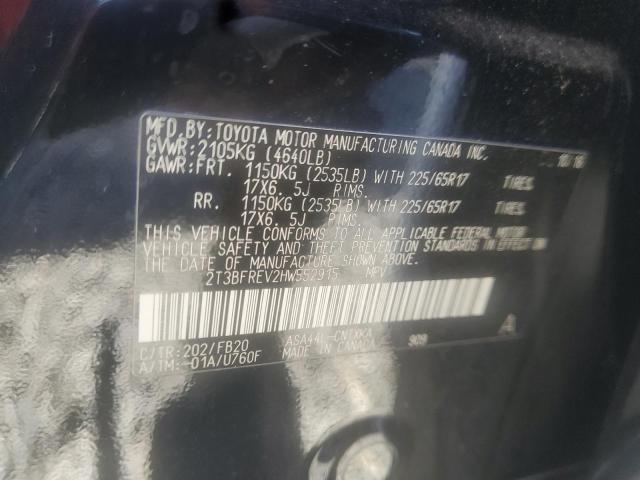 Photo 10 from auction – 2017 TOYOTA RAV4 LE with VIN 2T3BFREV2HW552915