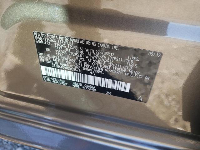 Photo 10 from auction – 2012 TOYOTA RAV4 LIMIT with VIN 2T3DK4DV8CW085789