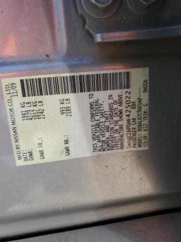 Photo 10 from auction – 2010 NISSAN ALTIMA BAS with VIN 1N4AL2AP0AN425022