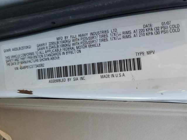 Photo 10 from auction – 2007 SUBARU LEGACY OUT with VIN 4S4BP61C377340062