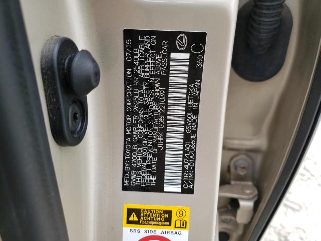 Photo 10 from auction – 2015 LEXUS ES 350 with VIN JTHBK1GG5F2210391