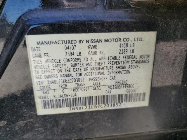 Photo 10 from auction – 2007 NISSAN ALTIMA 3.5 with VIN 1N4BL21E67C203852