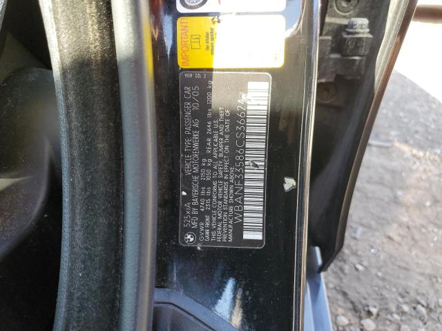 Photo 10 from auction – 2006 BMW 525 XI with VIN WBANF33586CS36624