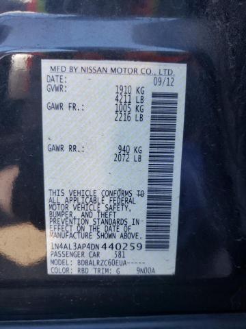 Photo 10 from auction – 2013 NISSAN ALTIMA 2.5 with VIN 1N4AL3AP4DN440259