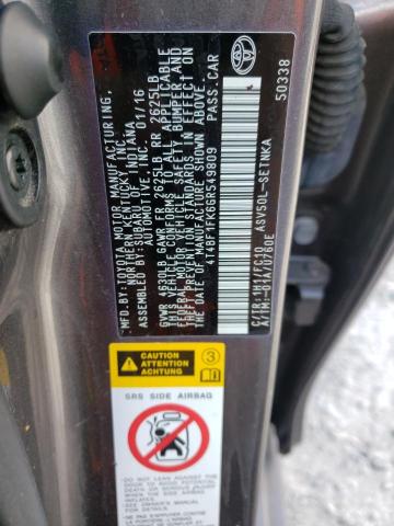 Photo 10 from auction – 2016 TOYOTA CAMRY LE with VIN 4T4BF1FK6GR549809