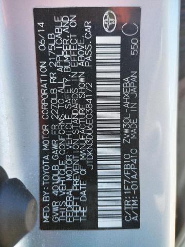 Photo 10 from auction – 2014 TOYOTA PRIUS with VIN JTDKN3DU6E0384172