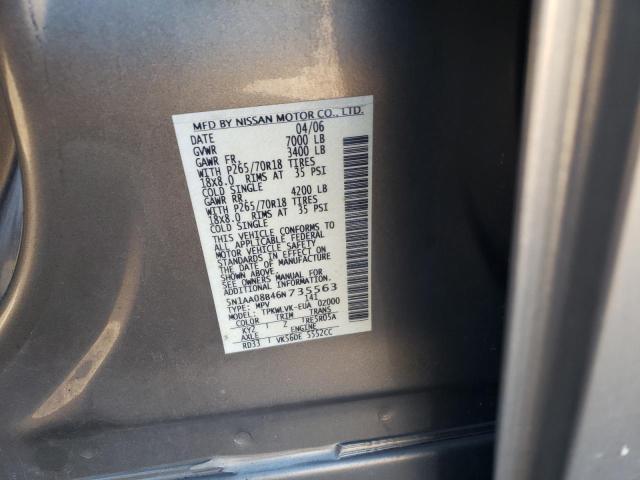 Photo 10 from auction – 2006 NISSAN ARMADA SE with VIN 5N1AA08B46N735563
