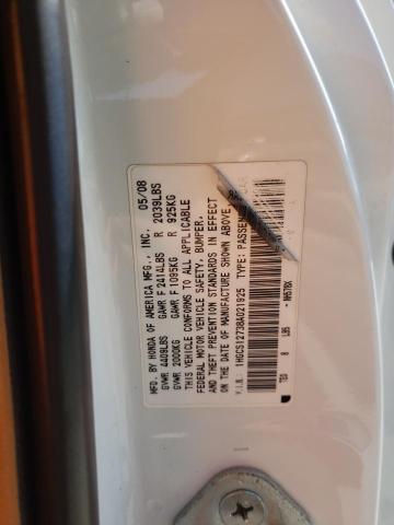 Photo 10 from auction – 2008 HONDA ACCORD EX with VIN 1HGCS12738A021925