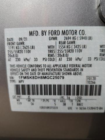 صورة رقم 10 من المزاد - 2021 FORD EXPLORER X مع VIN 1FMSK8DH8MGC25079