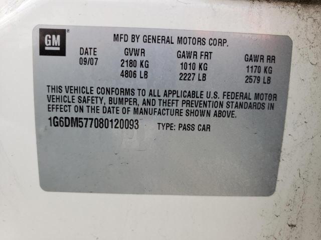 Photo 10 from auction – 2008 CADILLAC CTS with VIN 1G6DM577080120093