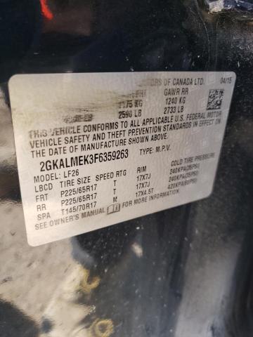 Photo 10 from auction – 2015 GMC TERRAIN SL with VIN 2GKALMEK3F6359263