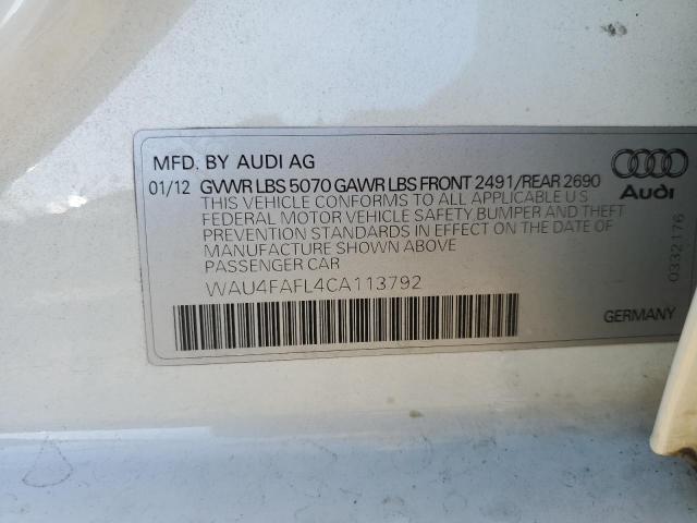 Photo 10 from auction – 2012 AUDI A4 PRESTIG with VIN WAU4FAFL4CA113792