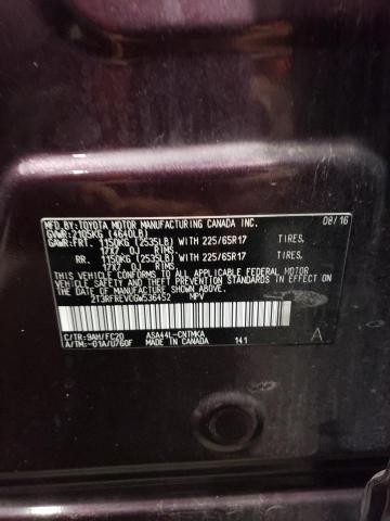 Photo 10 from auction – 2016 TOYOTA RAV4 XLE with VIN 2T3RFREV0GW536452