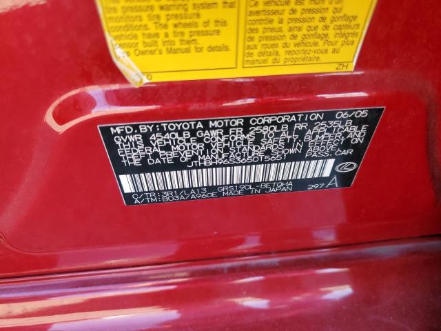 Photo 10 from auction – 2006 LEXUS GS 300 with VIN JTHBH96S365015651