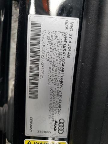 Photo 10 from auction – 2007 AUDI A4 2.0T CA with VIN WAUAF48H97K017525