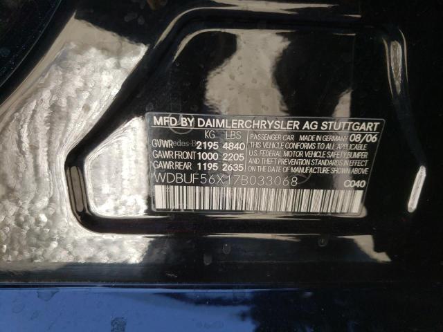 Photo 10 from auction – 2007 MERCEDES-BENZ E 350 with VIN WDBUF56X17B033068