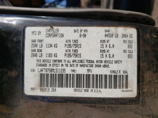 Photo 10 from auction – 1991 JEEP CHEROKEE S with VIN 1J4FT87S8ML511235