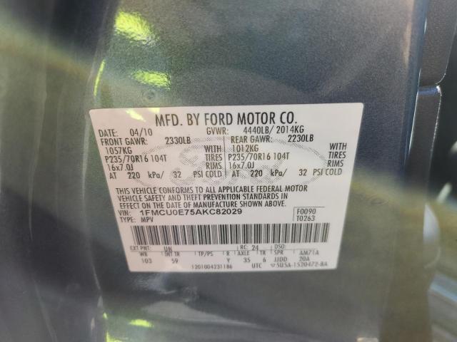 Photo 10 from auction – 2010 FORD ESCAPE LIM with VIN 1FMCU0E75AKC82029