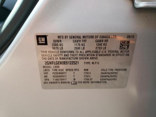Photo 10 from auction – 2014 CHEVROLET EQUINOX LT with VIN 2GNFLGEK8E6122521