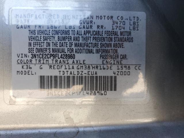 Photo 10 from auction – 2015 NISSAN VERSA NOTE with VIN 3N1CE2CP9FL428960