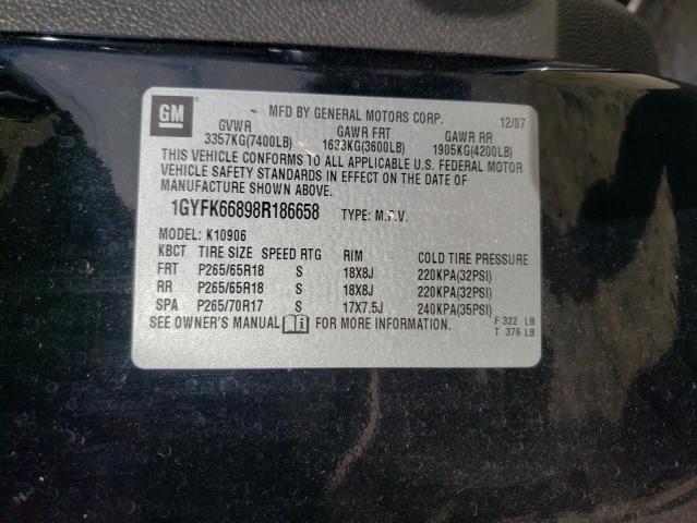 Photo 10 from auction – 2008 CADILLAC ESCALADE E with VIN 1GYFK66898R186658