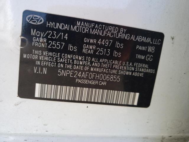 Photo 10 from auction – 2015 HYUNDAI SONATA SE with VIN 5NPE24AF0FH006855