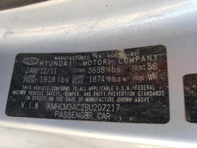 Photo 10 from auction – 2011 HYUNDAI ACCENT GL with VIN KMHCM3AC2BU207217