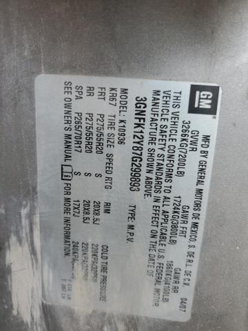 Photo 10 from auction – 2007 CHEVROLET AVALANCHE with VIN 3GNFK12Y87G299893