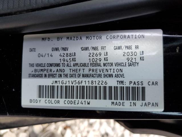 Photo 10 from auction – 2015 MAZDA 6 TOURING with VIN JM1GJ1V56F1181226