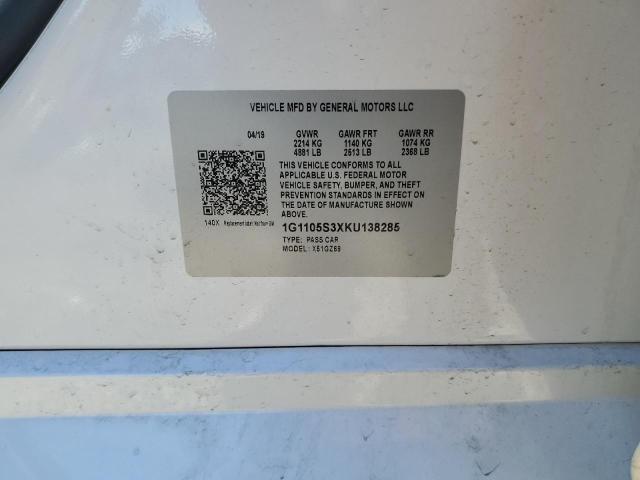 Photo 10 from auction – 2019 CHEVROLET IMPALA PRE with VIN 1G1105S3XKU138285