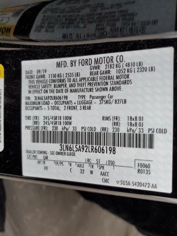 Photo 10 from auction – 2020 LINCOLN MKZ with VIN 3LN6L5A92LR606198