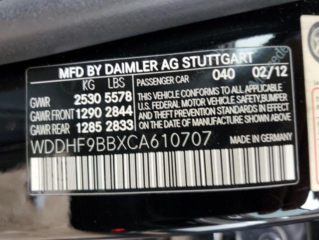 Photo 10 from auction – 2012 MERCEDES-BENZ E 550 4MAT with VIN WDDHF9BBXCA610707