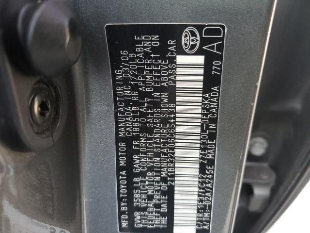 Foto 10 de la subasta – 2006 TOYOTA COROLLA CE con VIN 2T1BR32E06C654438