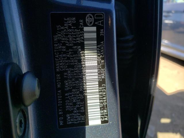 Photo 10 from auction – 2016 TOYOTA COROLLA EC with VIN 2T1BPRHE2GC492913