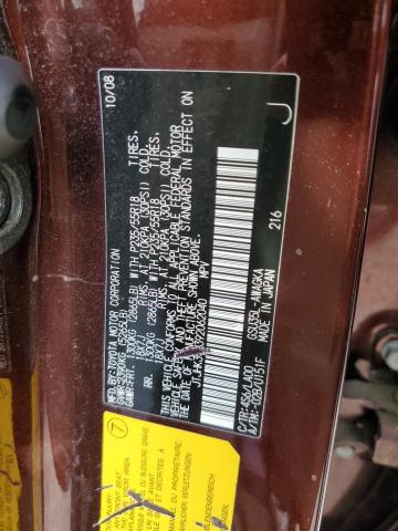 Photo 10 from auction – 2009 LEXUS RX 350 with VIN JTJHK31U392062040