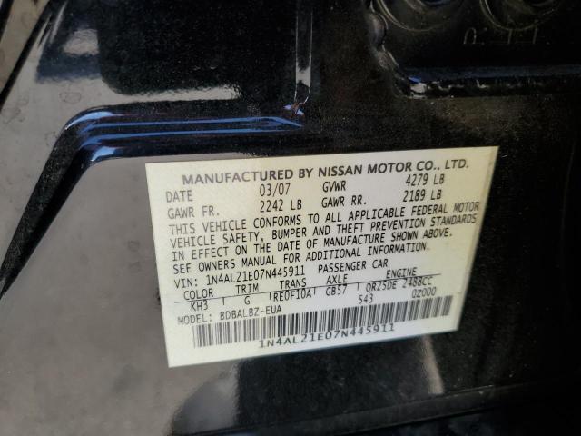 Photo 10 from auction – 2007 NISSAN ALTIMA 2.5 with VIN 1N4AL21E07N445911
