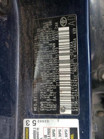 Photo 10 from auction – 2007 TOYOTA COROLLA CE with VIN 2T1BR32EX7C715179