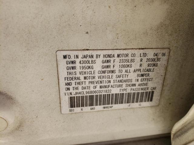 Photo 10 from auction – 2006 ACURA TSX with VIN JH4CL96806C021832
